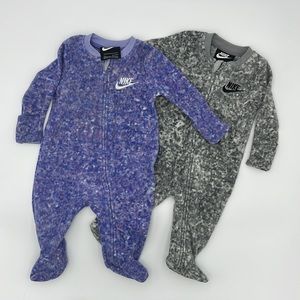 2 PACK - NIKE “Digi Camo” Microfleece Sleep & Play Outfits - Size 3m